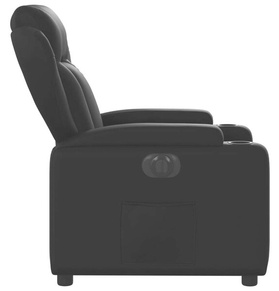 Elektromos Relax Fotel - Fekete Műbőr