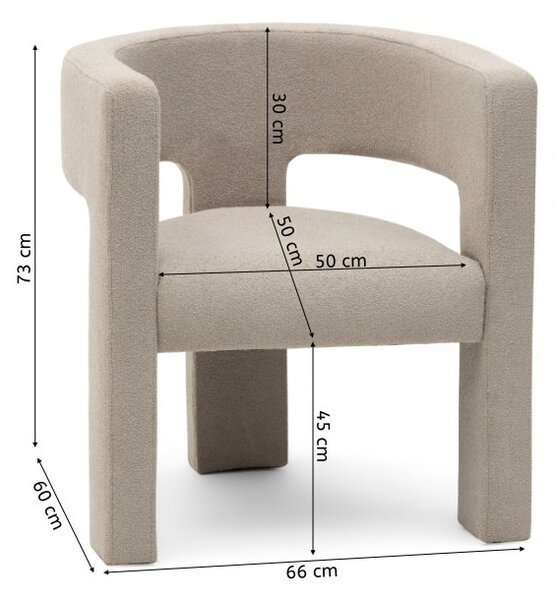Sötét bézs design fotel ALPAH LOOP Loop 04