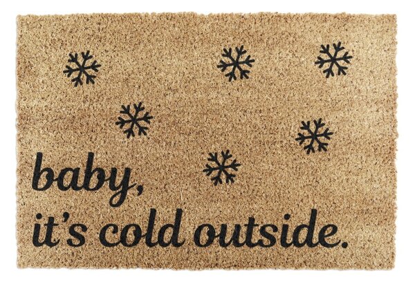 Kókuszrost lábtörlő karácsonyi mintával 40x60 cm Baby It's Cold Outside – Artsy Doormats