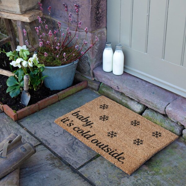 Kókuszrost lábtörlő karácsonyi mintával 40x60 cm Baby It's Cold Outside – Artsy Doormats