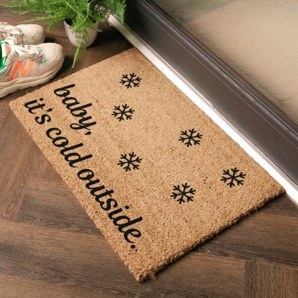 Kókuszrost lábtörlő karácsonyi mintával 40x60 cm Baby It's Cold Outside – Artsy Doormats