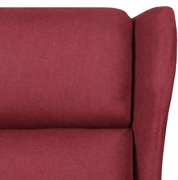 VidaXL Bordó Szövet Masszázsfotel - Állítható Háttámlával