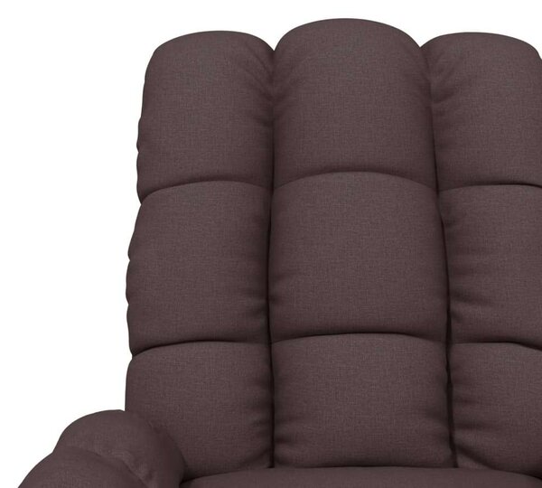 VidaXL sötétbarna szövet masszázsfotel