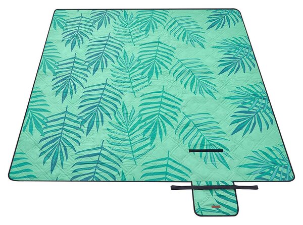 Nagy vízálló kemping takaró, 200 x 200 cm, zöld trópusi mintával