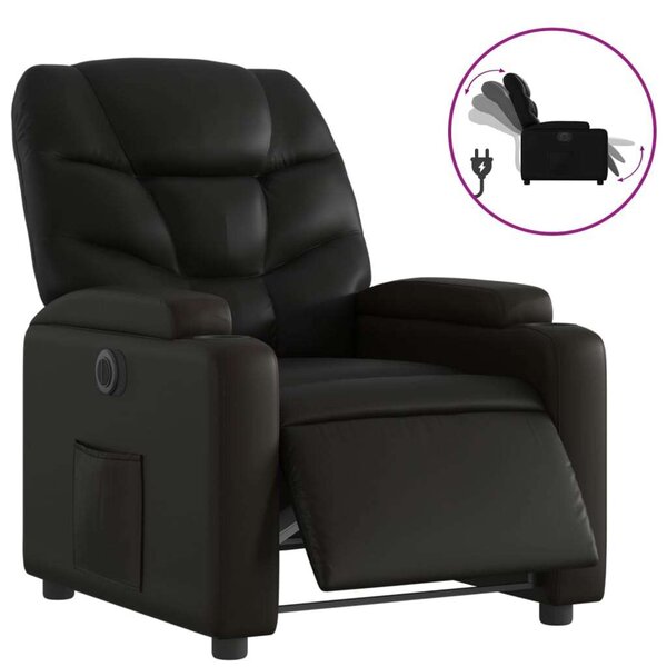 Elektromos Relax Fotel - Fekete Műbőr
