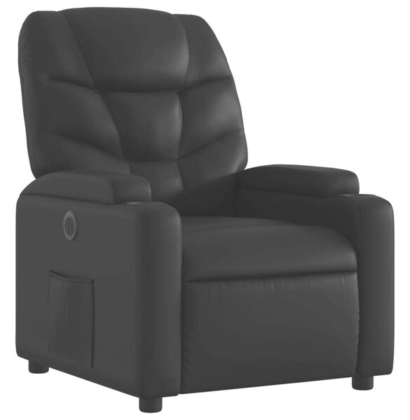 Elektromos Relax Fotel - Fekete Műbőr