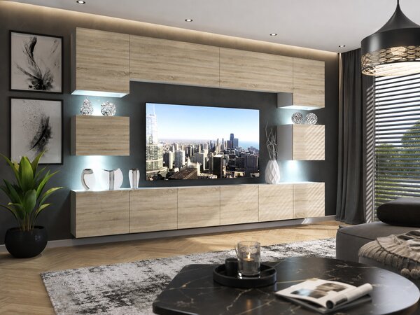 300 cm-es TV/RTV tölgy szekrénysor wotan tölgy sonoma tölgy Gyártó IMP PRIMO 3/5/W/DS/0/0