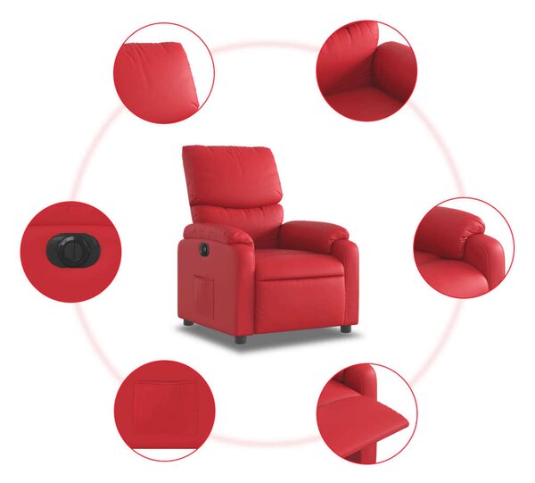 VidaXL Elektromos Dönthető Fotel - Piros