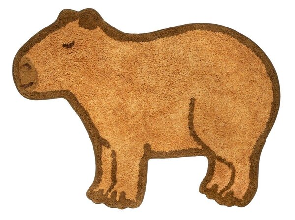 Barna pamut gyerek szőnyeg 52x68 cm Capybara – Sass & Belle