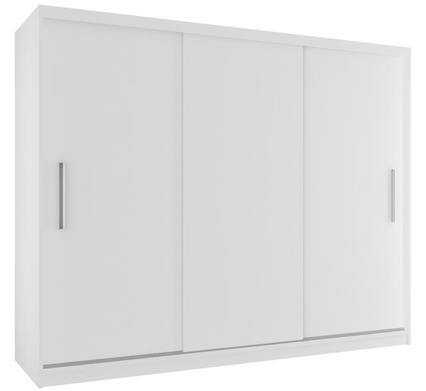 Tolóajtós szekrény 232 cm Belini fehér matt tükörrel SI SZP4/2/1W/3W/0/AL