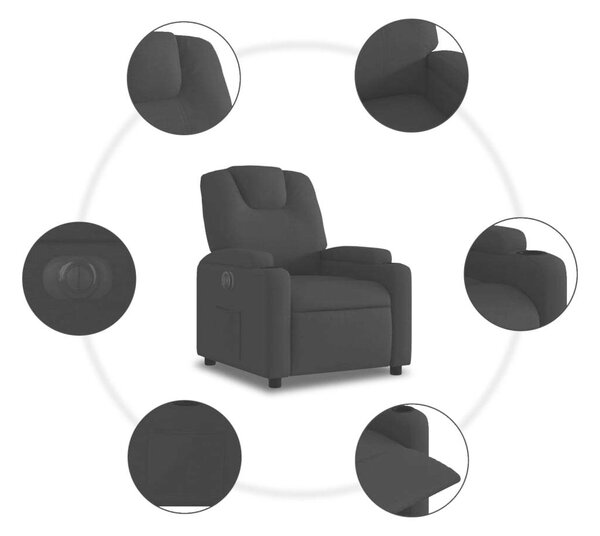 VidaXL Elektromos Relax Fotel - Fekete