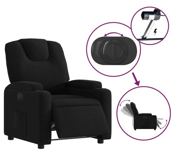 VidaXL Elektromos Relax Fotel - Fekete