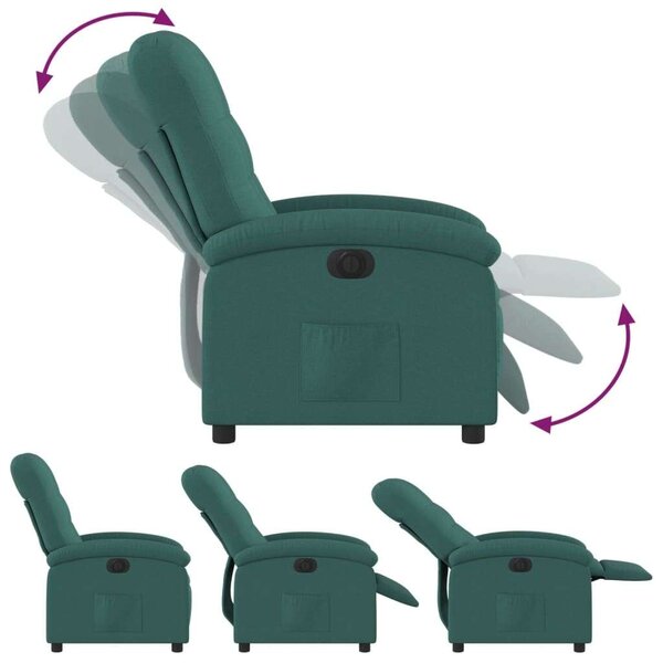 VidaXL Elektromos Relax Fotel - Sötétzöld