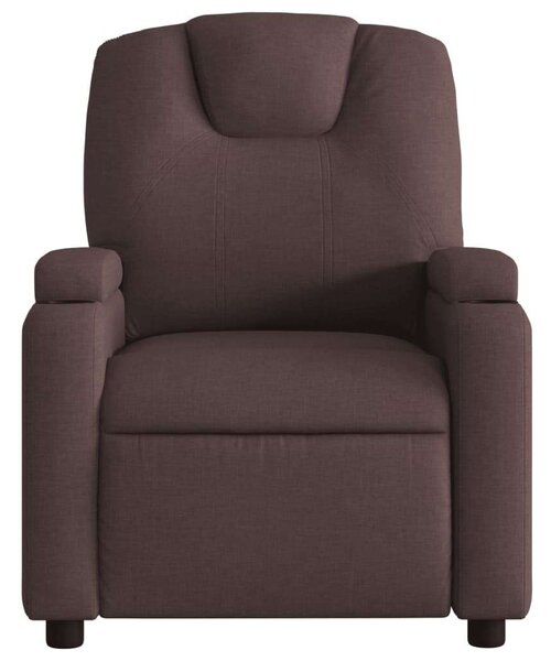 VidaXL sötétbarna szövet elektromos dönthető masszázsfotel