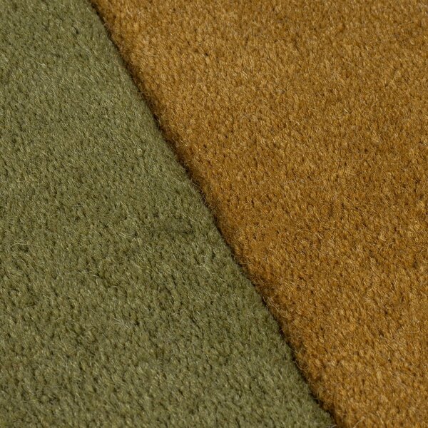 Zöld kézi szövésű gyapjú szőnyeg 120x180 cm Lozenge – Flair Rugs