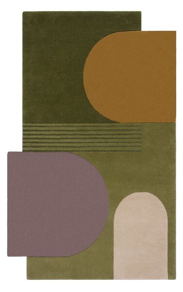 Zöld gyapjú szőnyeg 240x150 cm Lozenge - Flair Rugs