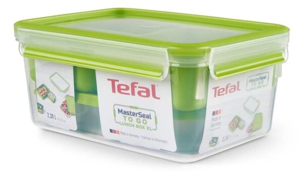 Tárolódoboz Tefal Master Seal To Go N1071610 téglalap alakú belső tárolókkal XL 2,3 l