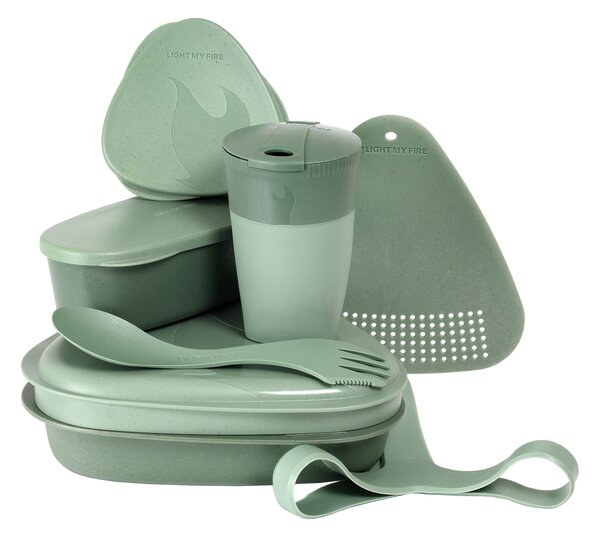 Light My Fire MealKit BIO zöld turisztikai edénykészlet Turisztika SZABAD LEVEGŐN eszközök Turisztikai konyha Túraedények evőeszközök palackok Túlélő felszerelések