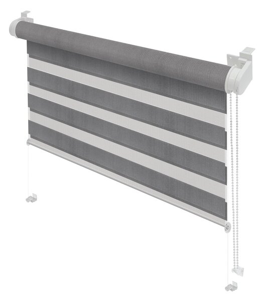 Szürke nappali-éjszakai roló 68x215 cm Zebra – Gardinia