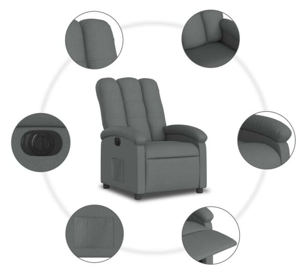 Relax Elektromos Fotel - Sötétszürke