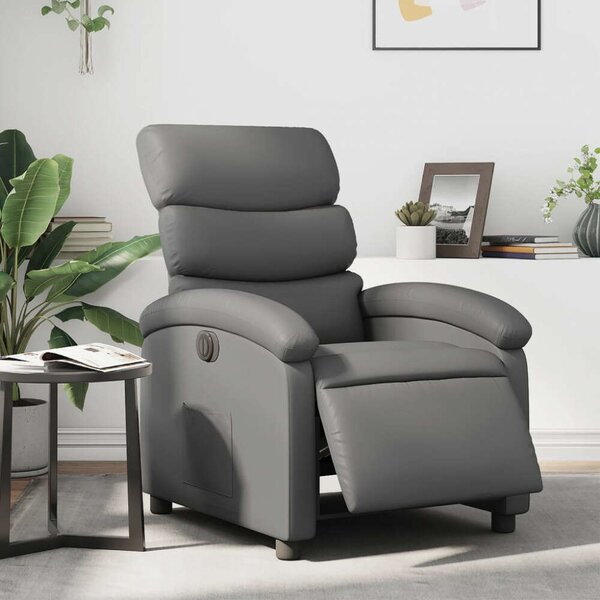 VidaXL Elektromos Relax Fotel - Szürke Műbőr