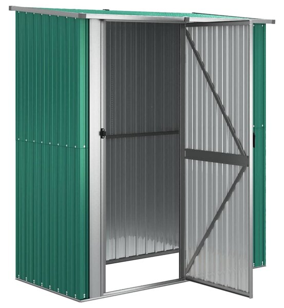 Zöld horganyzott acél kerti fészer 180,5 x 97 x 209,5 cm