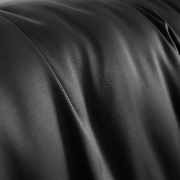 Fekete egyszemélyes szatén ágyneműhuzat 135x200 cm Silky Soft – Catherine Lansfield