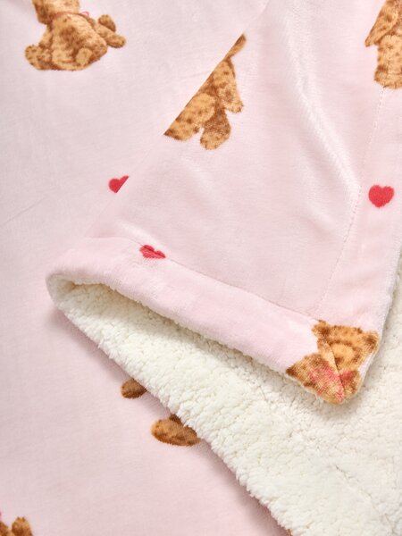 Sinsay - Takaró mackó mintával - pasztellpink