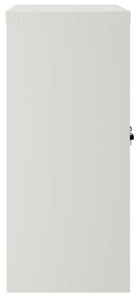 Szürke kétajtós acél irodai szekrény 90 cm