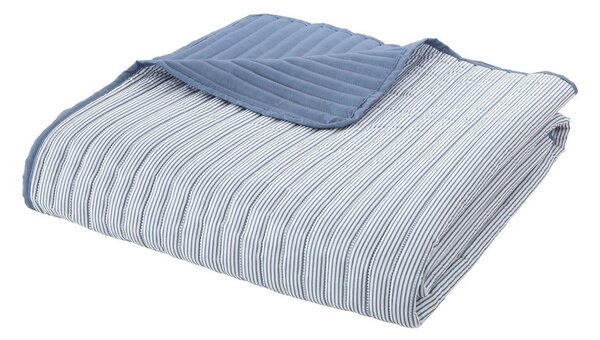 Kék steppelt ágytakaró 220x230 cm Stripe – Catherine Lansfield