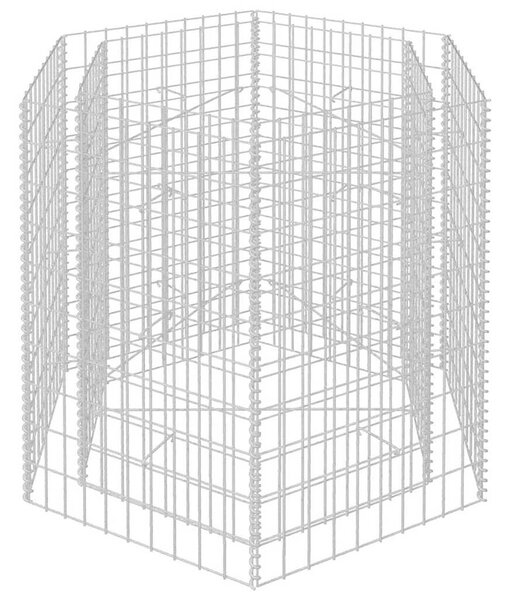 Hatszögletű gabion magaságyás 100 x 90 x 100 cm