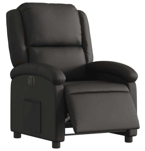 VidaXL Elektromos Relax Fotel - Fekete Valódi Bőr