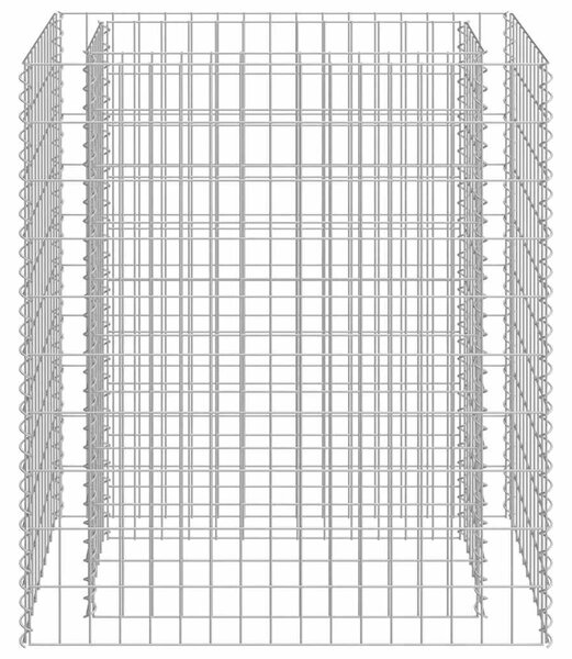Horganyzott acél gabion magaságyás 90 x 50 x 100 cm