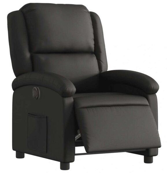 VidaXL Elektromos Relax Fotel - Fekete Valódi Bőr