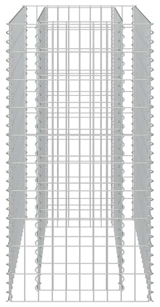 Horganyzott acél gabion magaságyás 90 x 50 x 100 cm