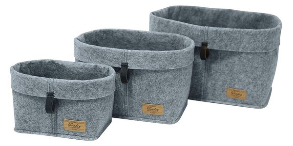 Felt szürke textil rendszerező, 30 x 18 cm - Wenko