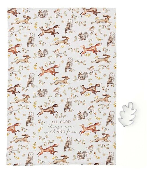 Pamut konyharuha és sütikiszúró szett 2 db-os 45x65 cm Forest Fable – Cooksmart ®
