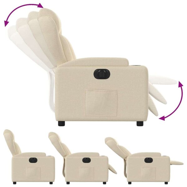 VidaXL Elektromos Relax Fotel - Krémszín