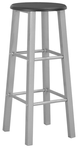 2 db ezüstszínű MDF bárszék
