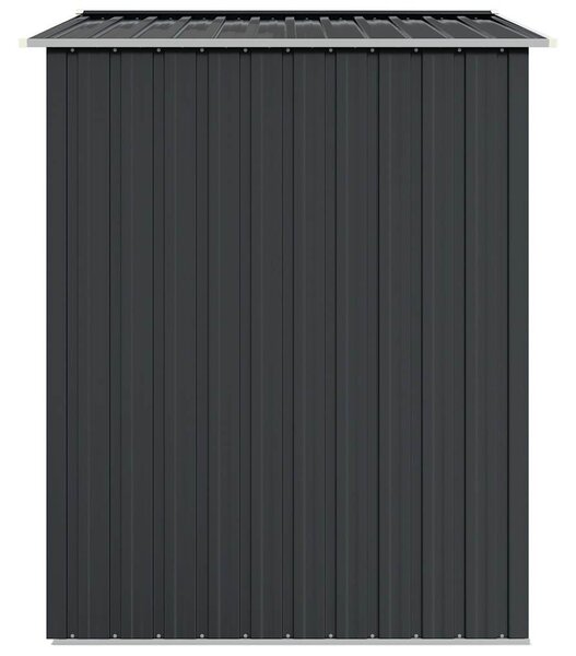 Antracitszürke horganyzott acél kerti fészer 205 x 129 x 183 cm