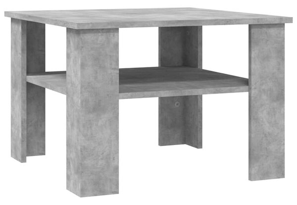 Betonszürke szerelt fa dohányzóasztal 60 x 60 x 42 cm