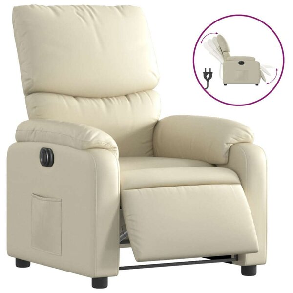VidaXL Elektromos Relax Fotel - Krémszínű