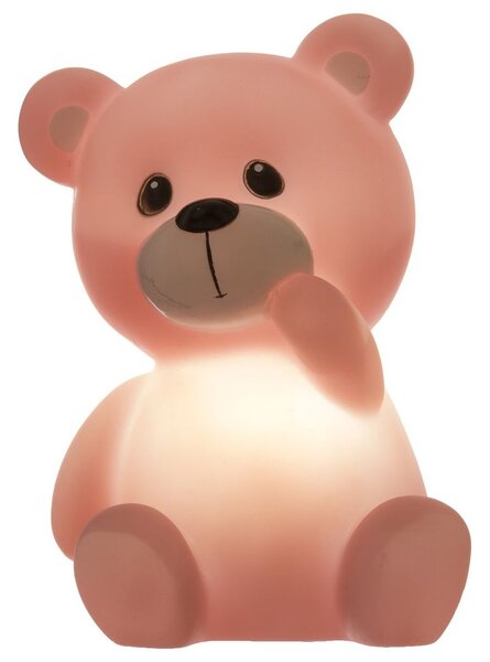 LED-es éjszakai fény, maci, rózsaszín - TEDDY