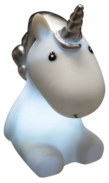 LED-es éjszakai fény, unikornis, fehér-ezüst - LICORNE