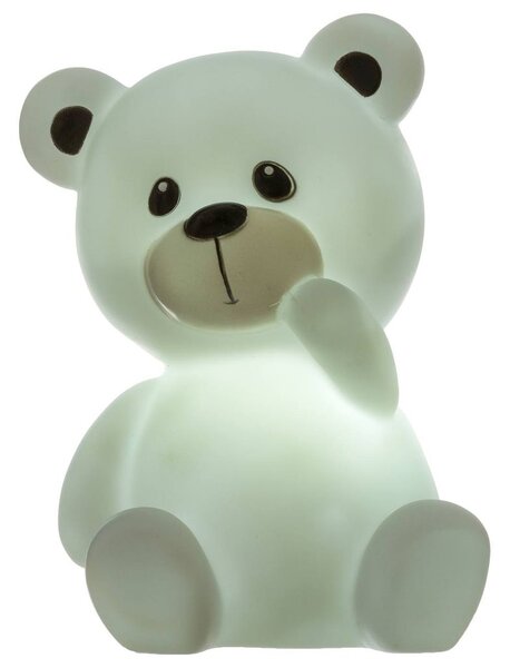 LED-es éjszakai fény, maci, fehér - TEDDY