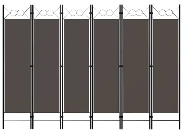 Antracitszürke 6 paneles paraván 240 x 180 cm
