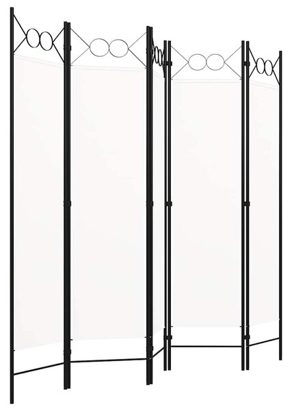 Fehér 5 paneles paraván 200 x 180 cm