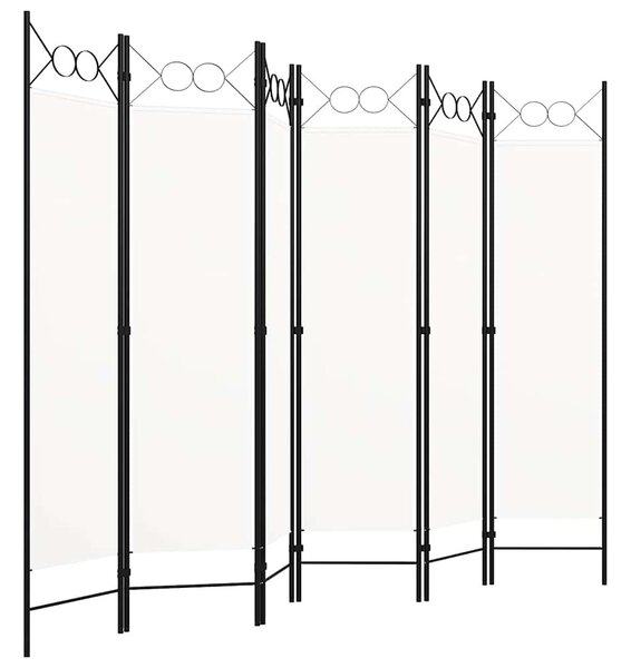 Fehér 6-paneles paraván 240 x 180 cm