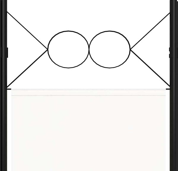 Fehér 6-paneles paraván 240 x 180 cm