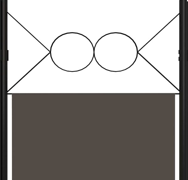 Antracitszürke 6 paneles paraván 240 x 180 cm